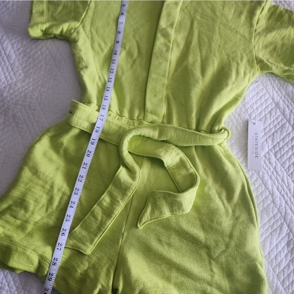 STATESIDE French Terry Loop slub short cover up beach Romper - Picture 6 of 13